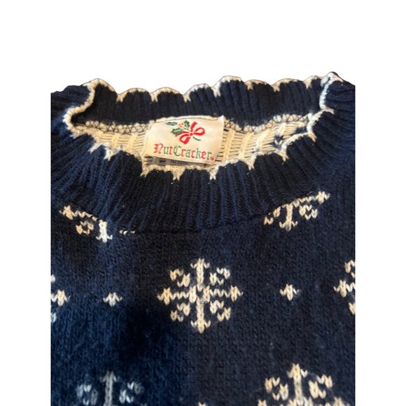 Vintage 90s Polar Bears Ugly Christmas Sweater Bears Large Acrylic - Picture 6 of 8